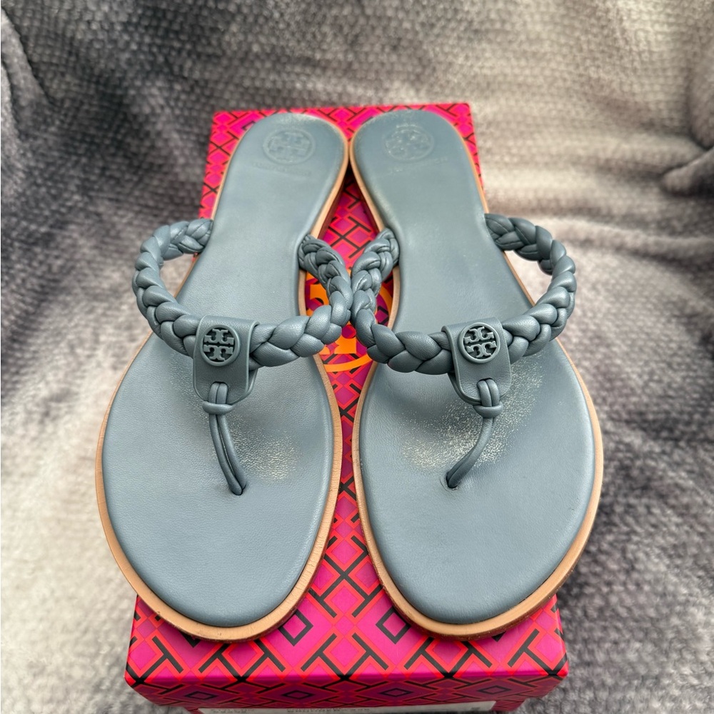 Tory Burch braided Benton thong in Brunnera